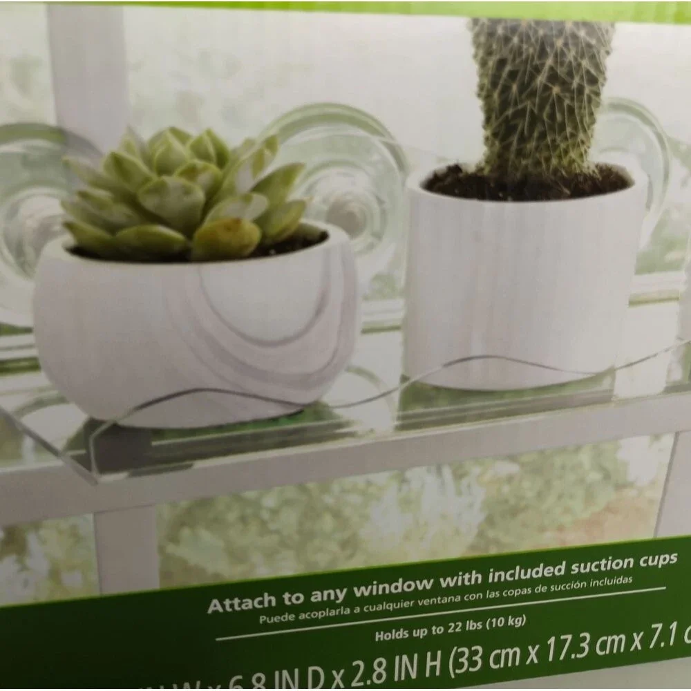 Plant Shelf Acrylic Clear Mainstays New In Box